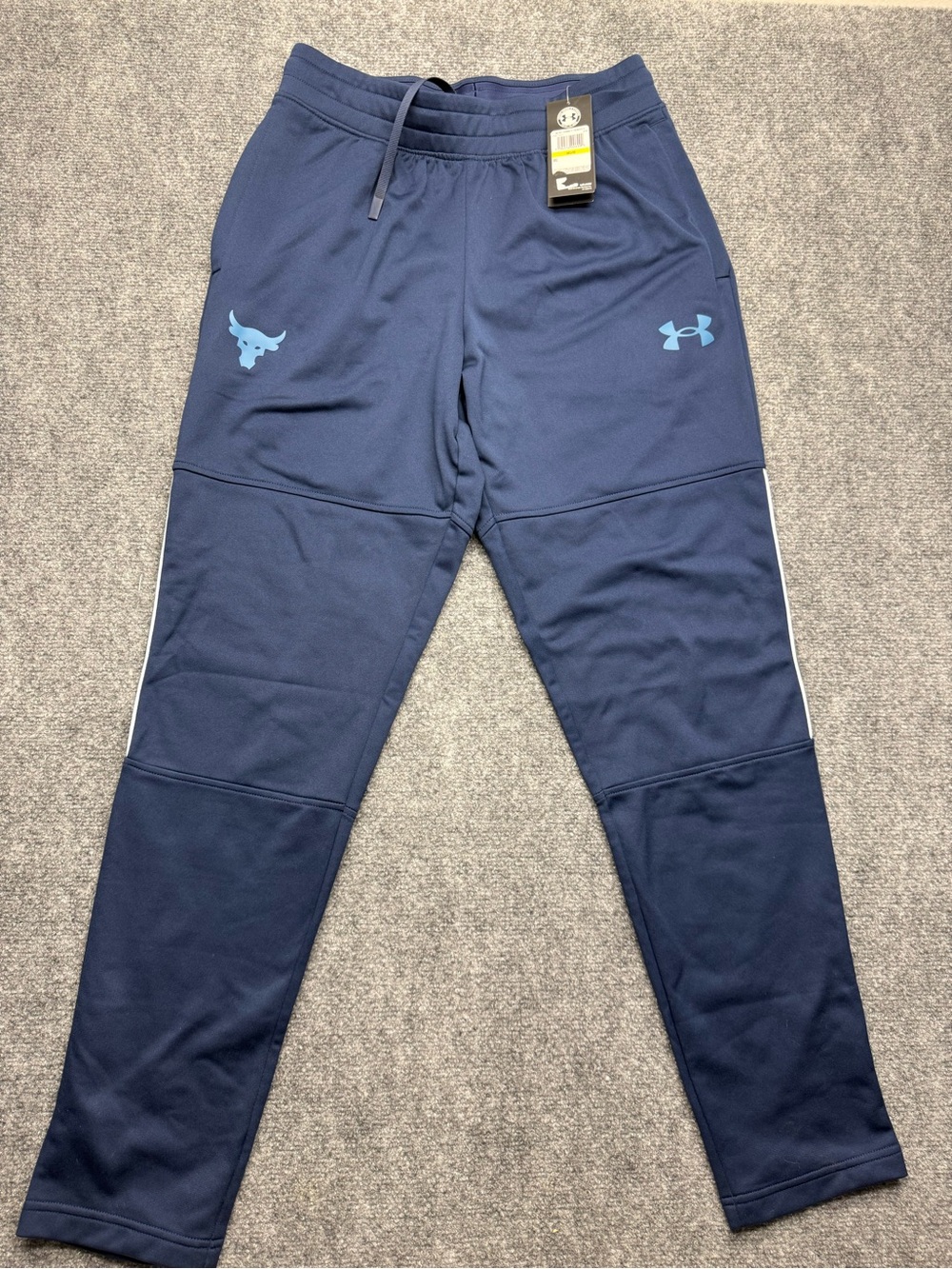 Under Armour Pants Mens Medium Blue Project Rock Knit Track Pants Active NWT